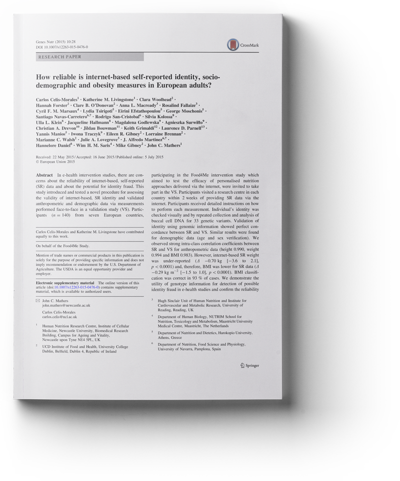 springer Genes Nutrition self-reported identity socio-demographic and obesity measures