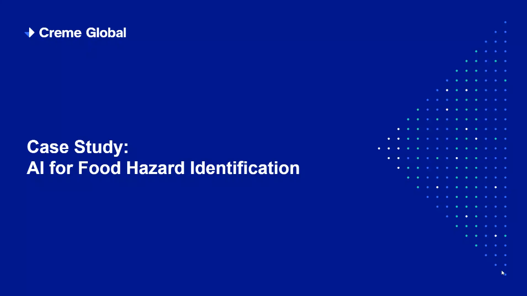 Case study: AI for food hazard identification