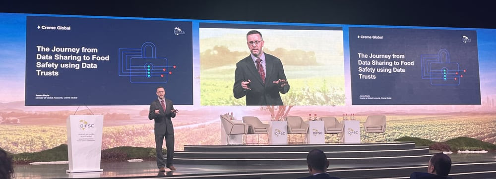 James Doyle speaking at Dubai International Food Safety Conference